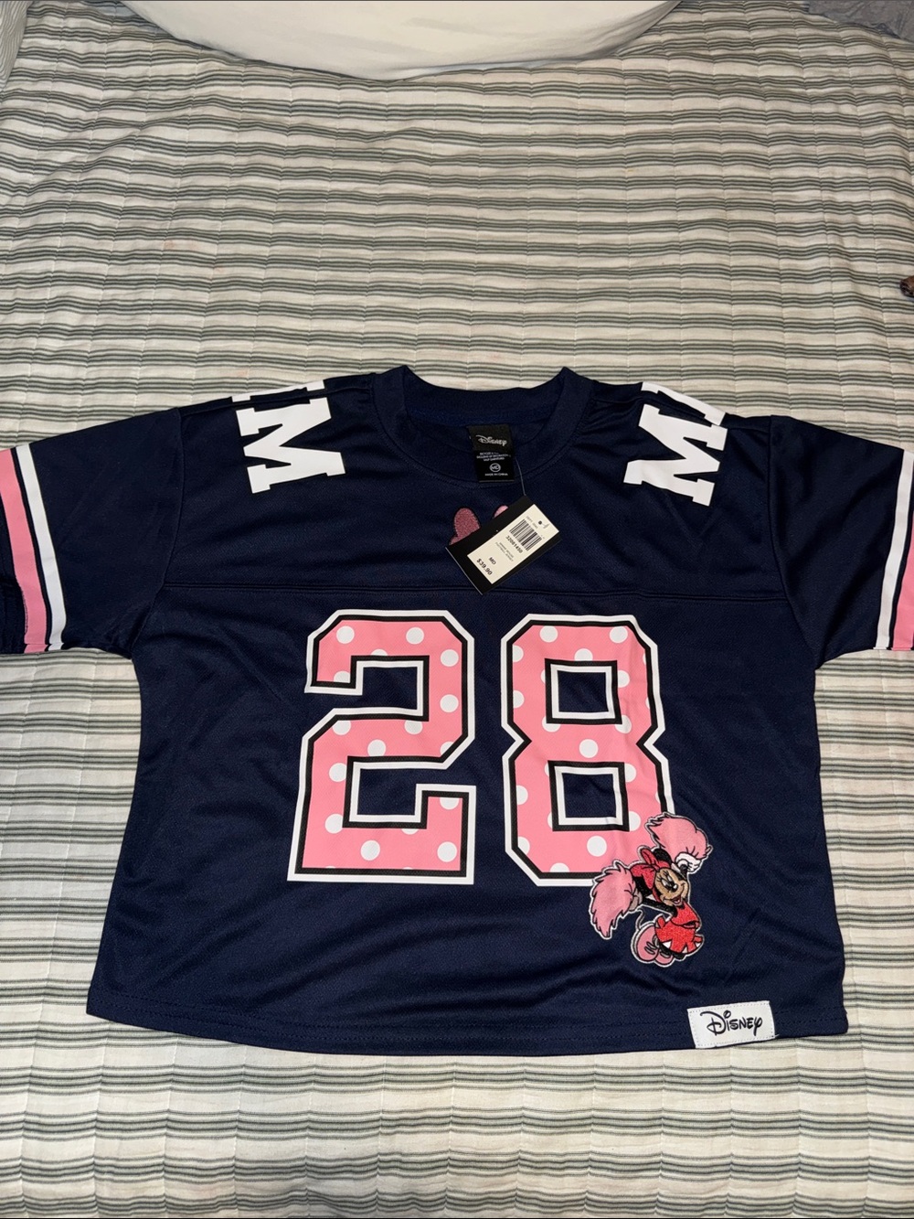 Disney Navy & Pink Minnie Mouse Jersey Top